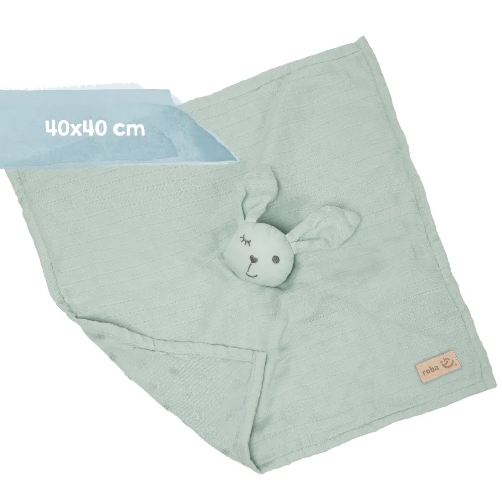 Set regalo biologico 'Lil Planet' verde ghiaccio, serpente da letto biologico, coperta e panno per le coccole