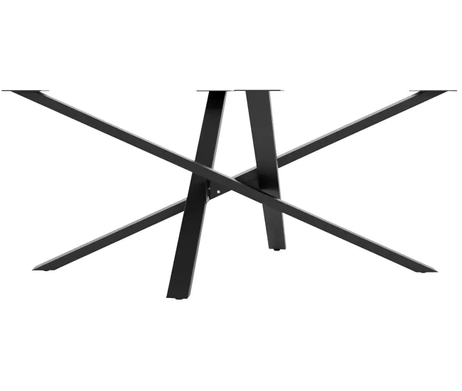Soporte para mesa de comedor Jimmy en forma de mikado Metálico Negro 80X160X72 cm