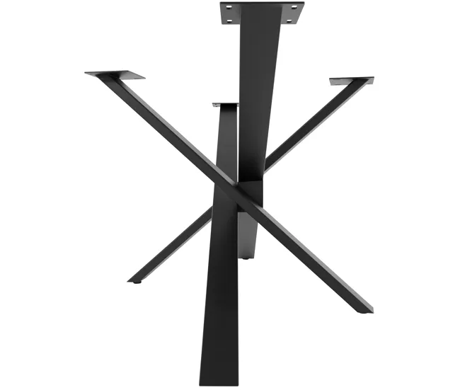 Soporte para mesa de comedor Jimmy en forma de mikado Metálico Negro 80X160X72 cm