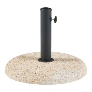 Soporte de Sombrilla Bitritto Circular Ø45 x 6 cm Hormigón - Aspecto Grava