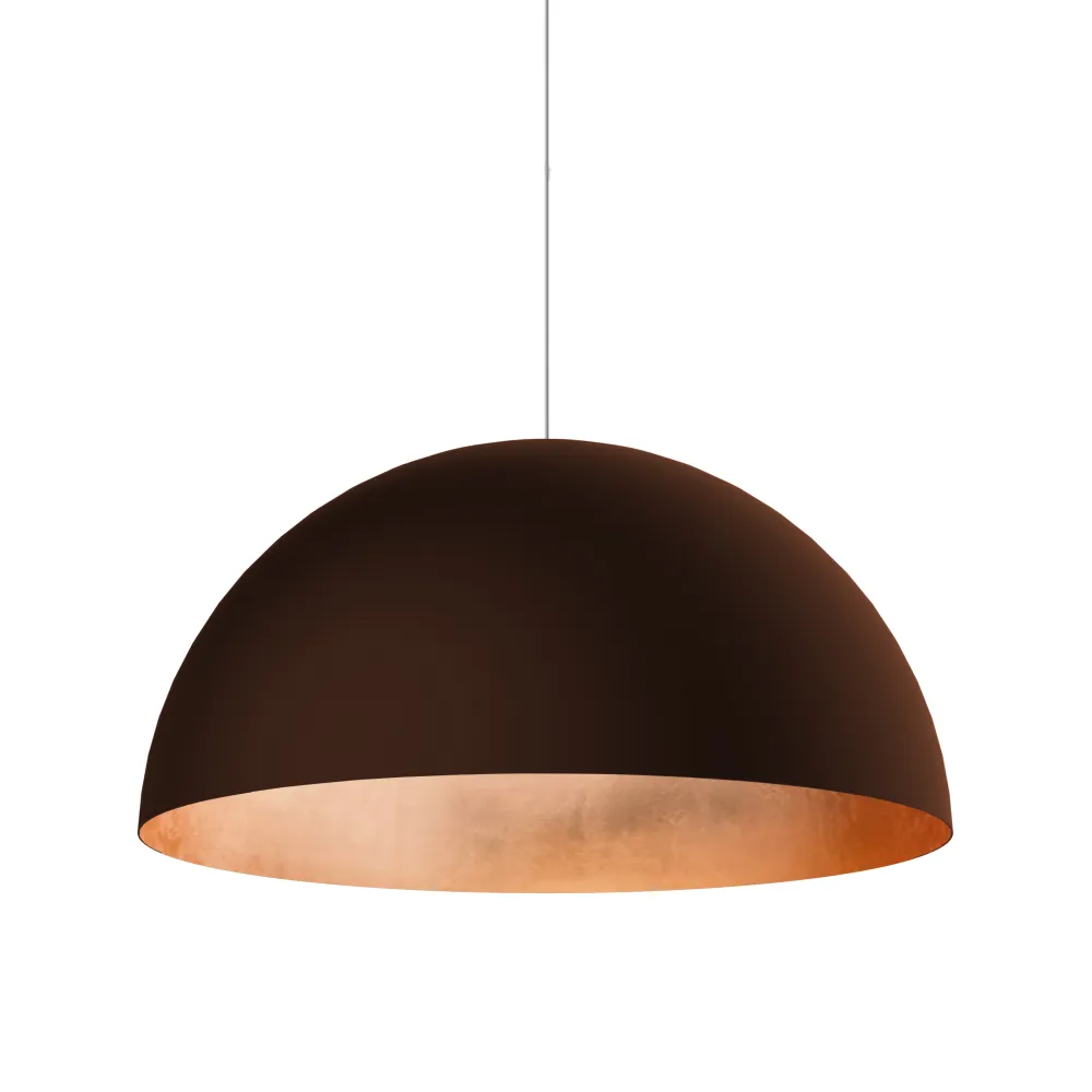 Venice lámpara pendiente, 1xE27, max 42w, marrón/hoja de cobre, d.40cm