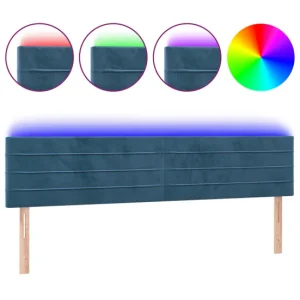 vidaXL Cabecero con LED de terciopelo gris opaco 200x5x78/88 cm