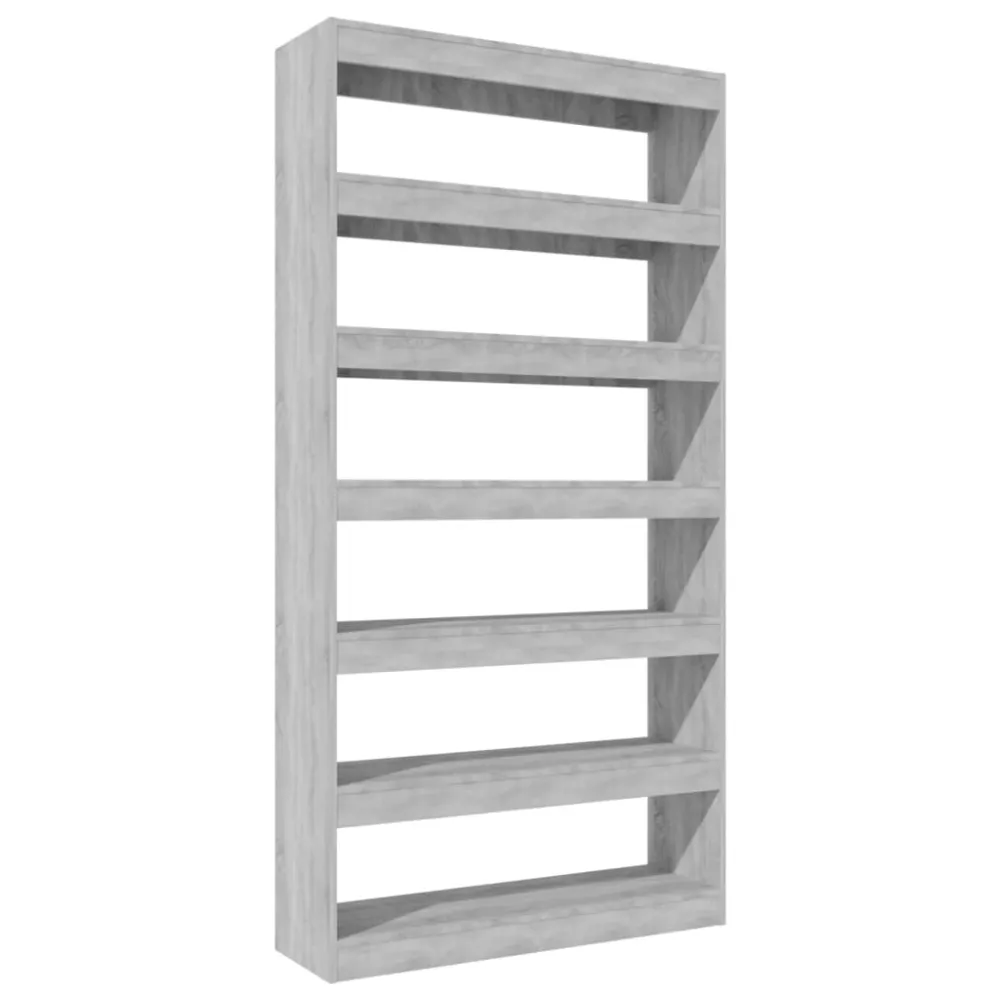 vidaXL estanterí madera contrachapada gris sonoma 100x30x198 cm