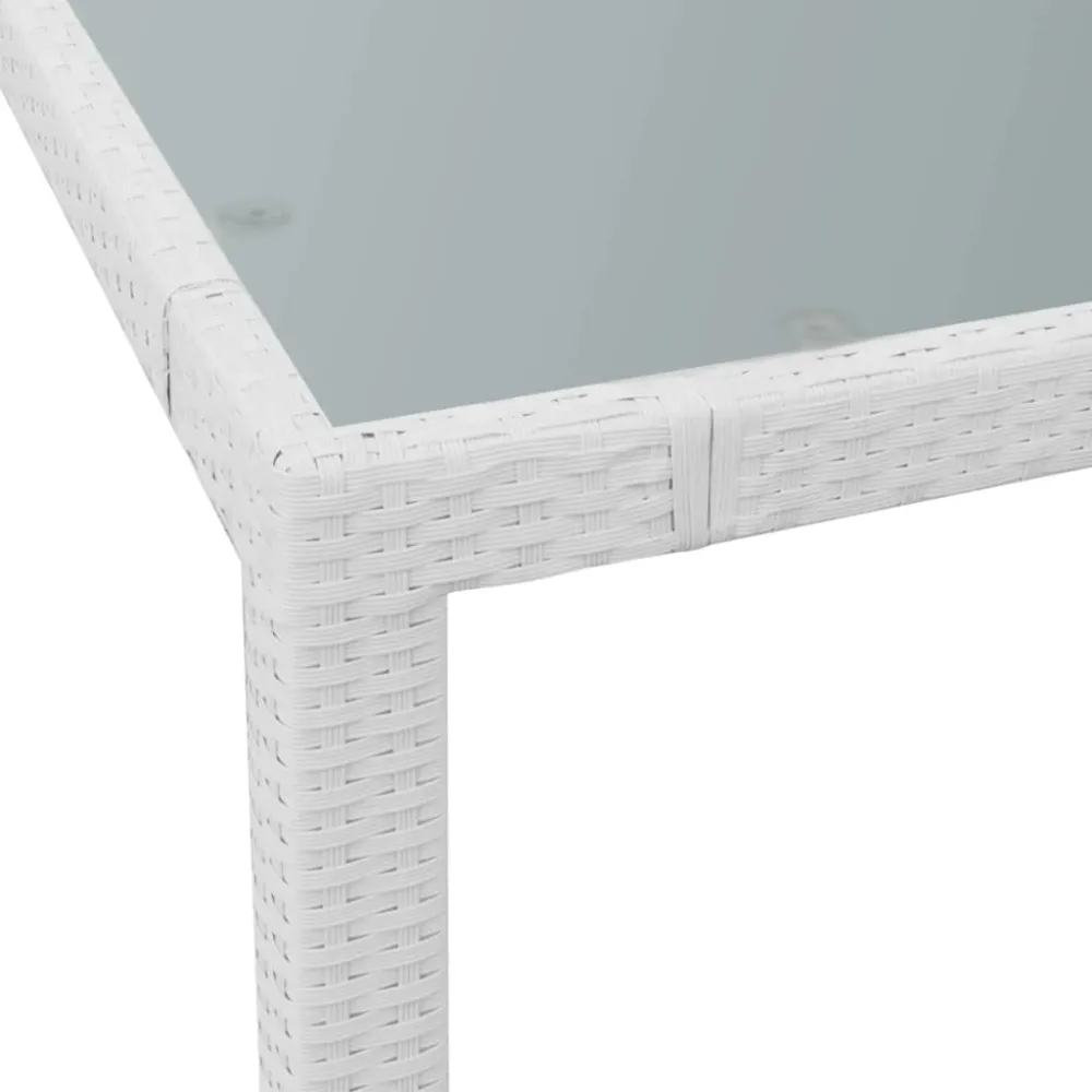 vidaXL set de comedor de jardín 9 piezas ratán sintético blanco crema