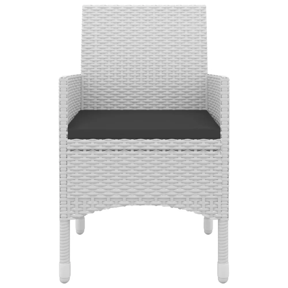 vidaXL set comedor de jardín 3 pzas y cojines ratán sintético y vidrio