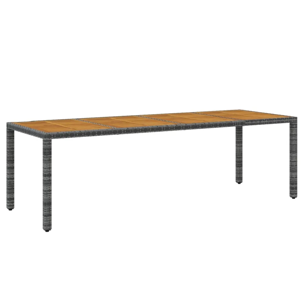 vidaXL set de comedor de jardín 11 pzas ratán sintético gris