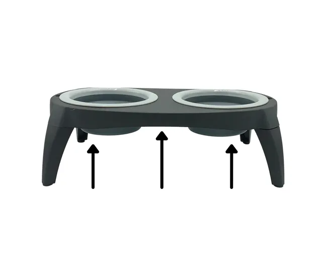 Well home comedero doble plegable para mascotas, silicona, antideslizante