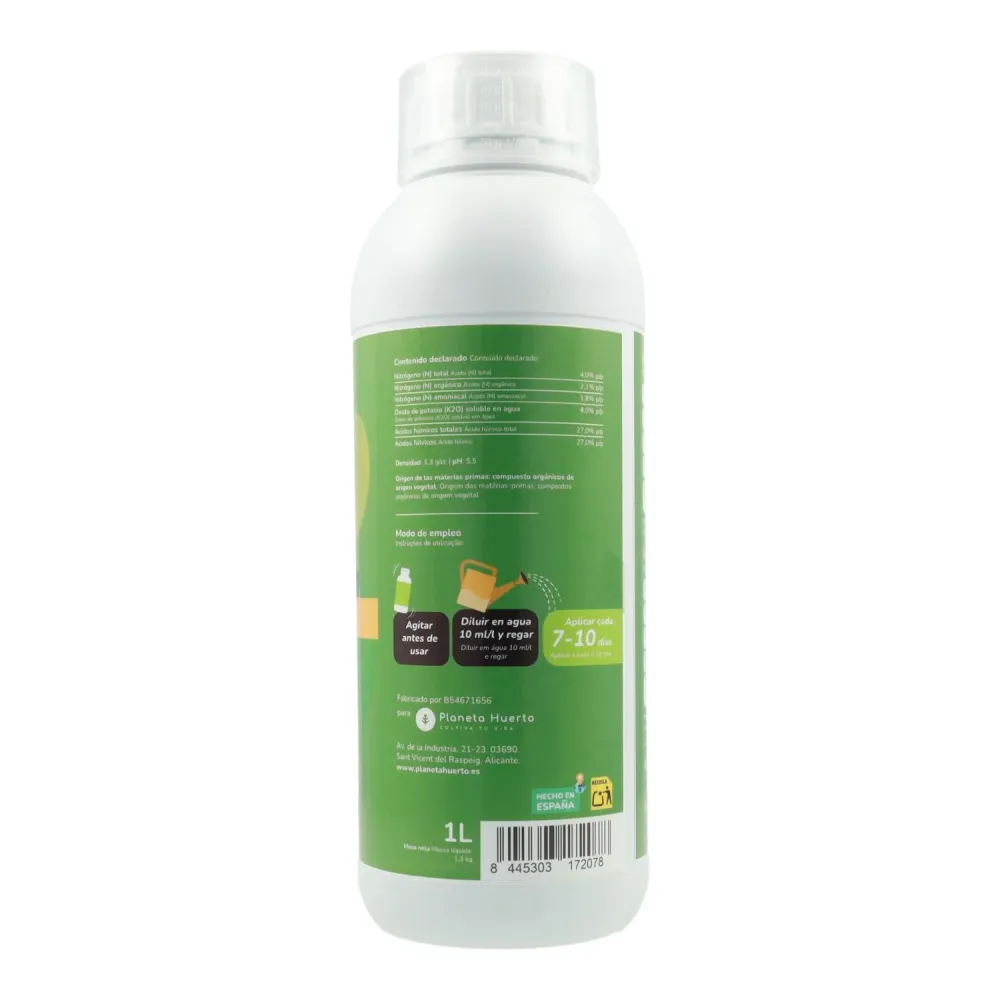 Abono Líquido Huerto y Frutales Planeta Huerto 1 l para Cultivo Interior | Envío Rápido