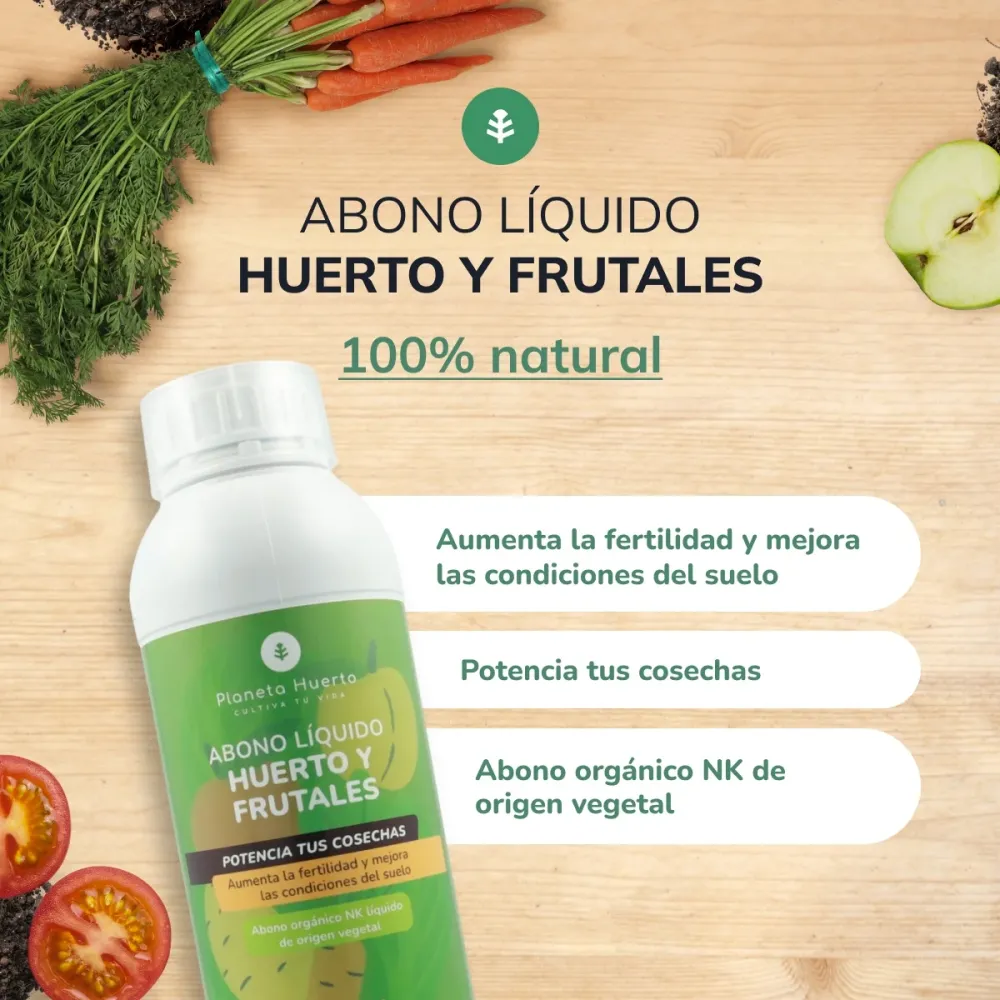 Abono Líquido Huerto y Frutales Planeta Huerto 1 l para Cultivo Interior | Envío Rápido