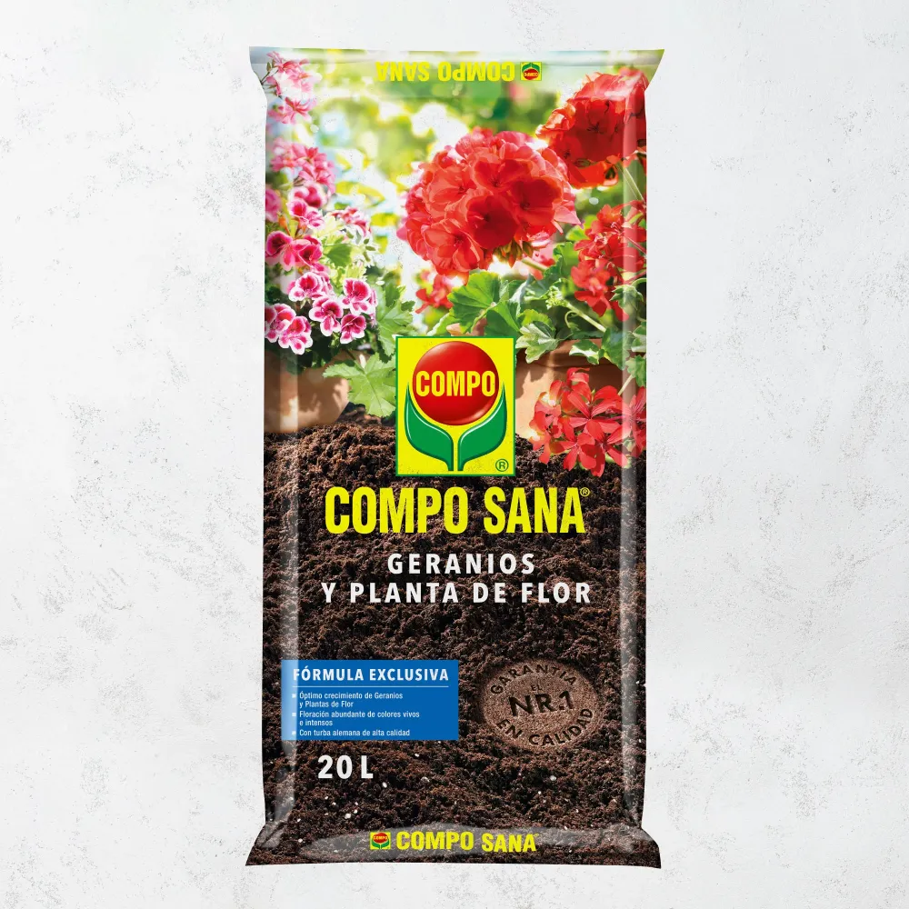 Sistema Hidropónico Premium Tierra geranios y plantas con florCompo
