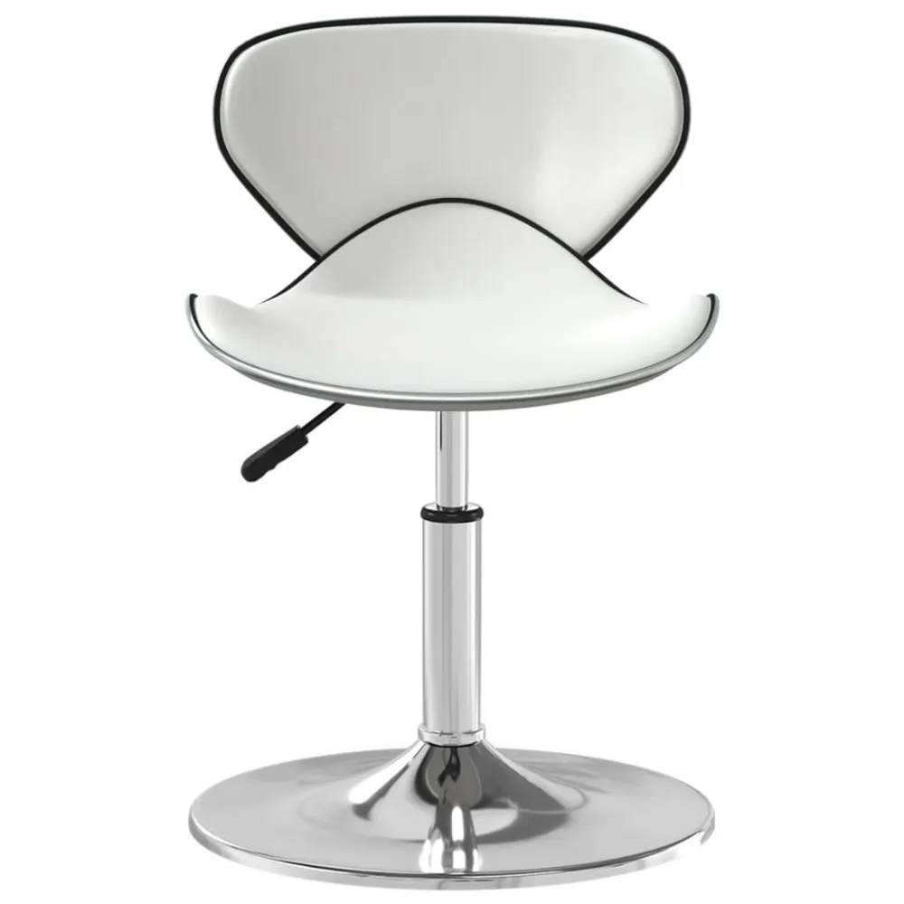 Cubierta Protectora de vidaXL taburete de cocina cuero sintético blanco