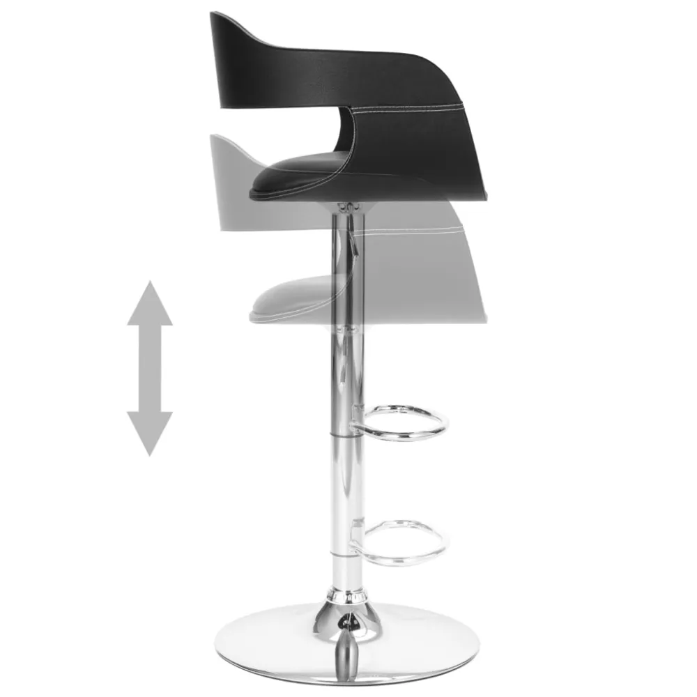 Cuchillo de Carne para vidaXL taburete de cocina cuero sintético negro