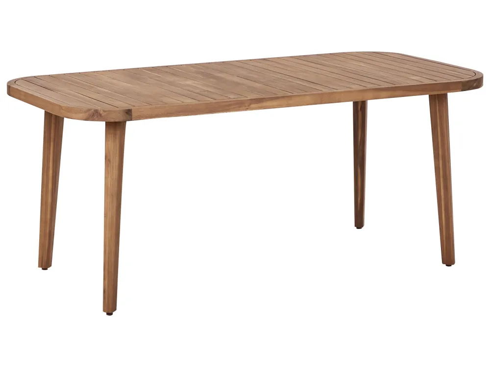 Mesa de jardín paraggi 90 cm 180 cm madera de acacia certificada marrón con Gancho para Colgar