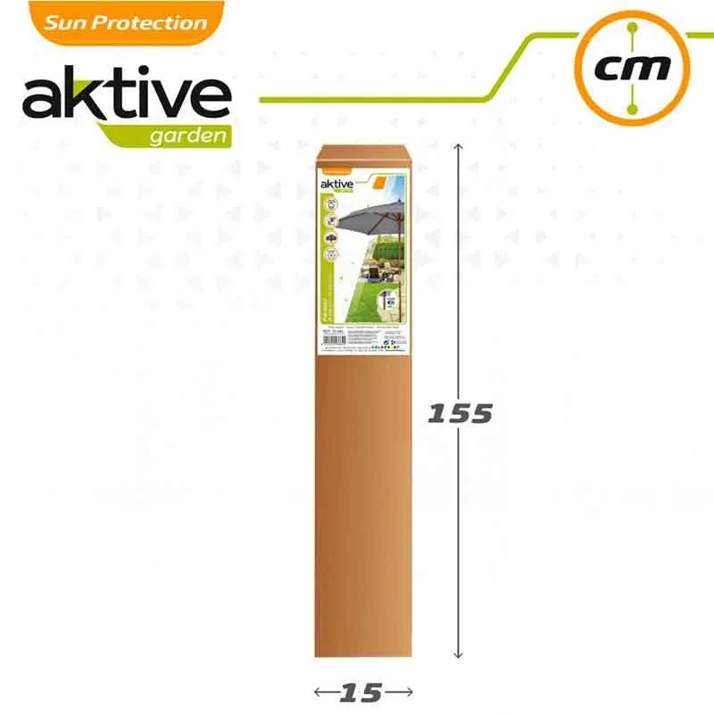 Profesional de Acero Inoxidable Parasol hexagonal Aktive Garden con mástil de madera antracita Ø300x250 cm