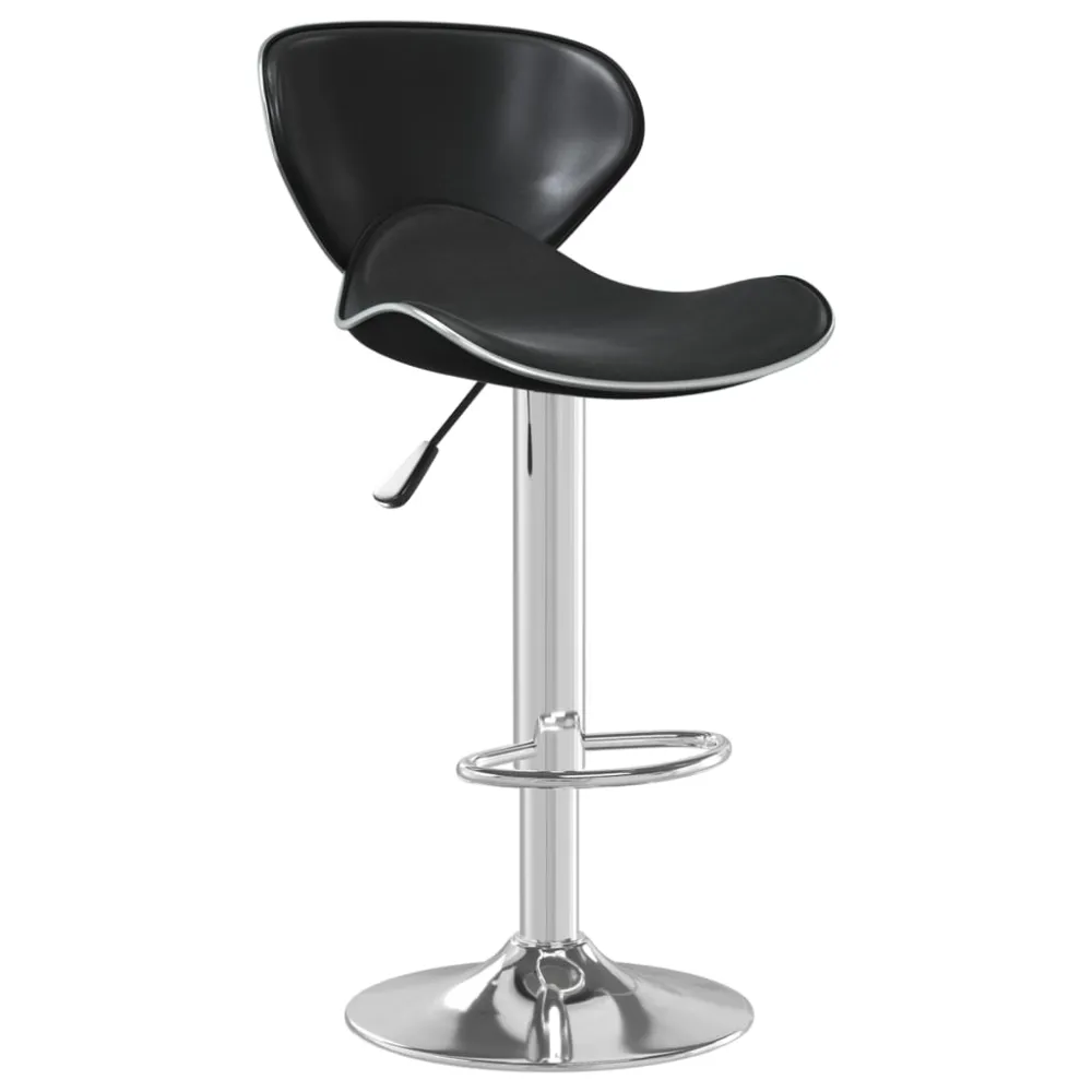 Profesional de Acero Inoxidable vidaXL taburete de cocina de cuero sintético negro