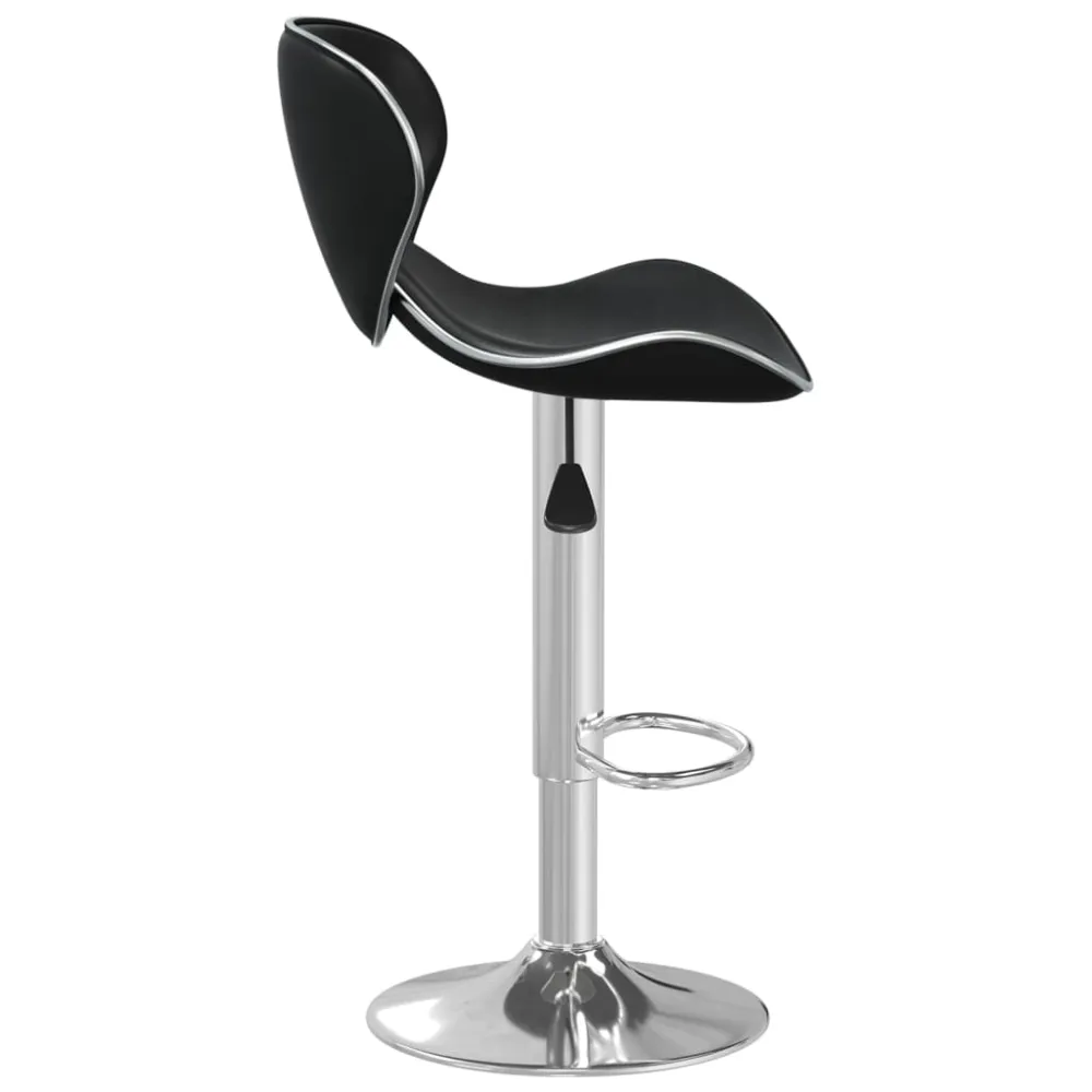 Profesional de Acero Inoxidable vidaXL taburete de cocina de cuero sintético negro