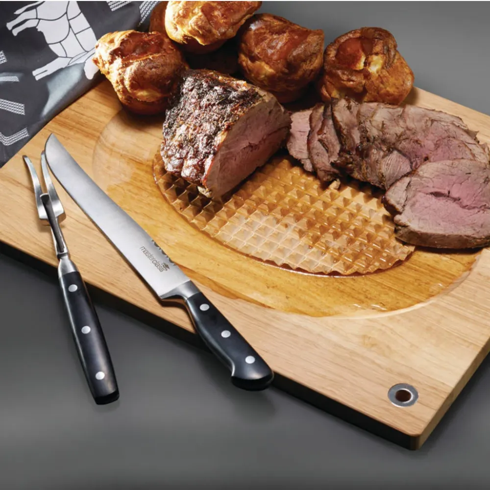 Tabla de madera de doble uso KitchenCraft MasterClass para carne y corte