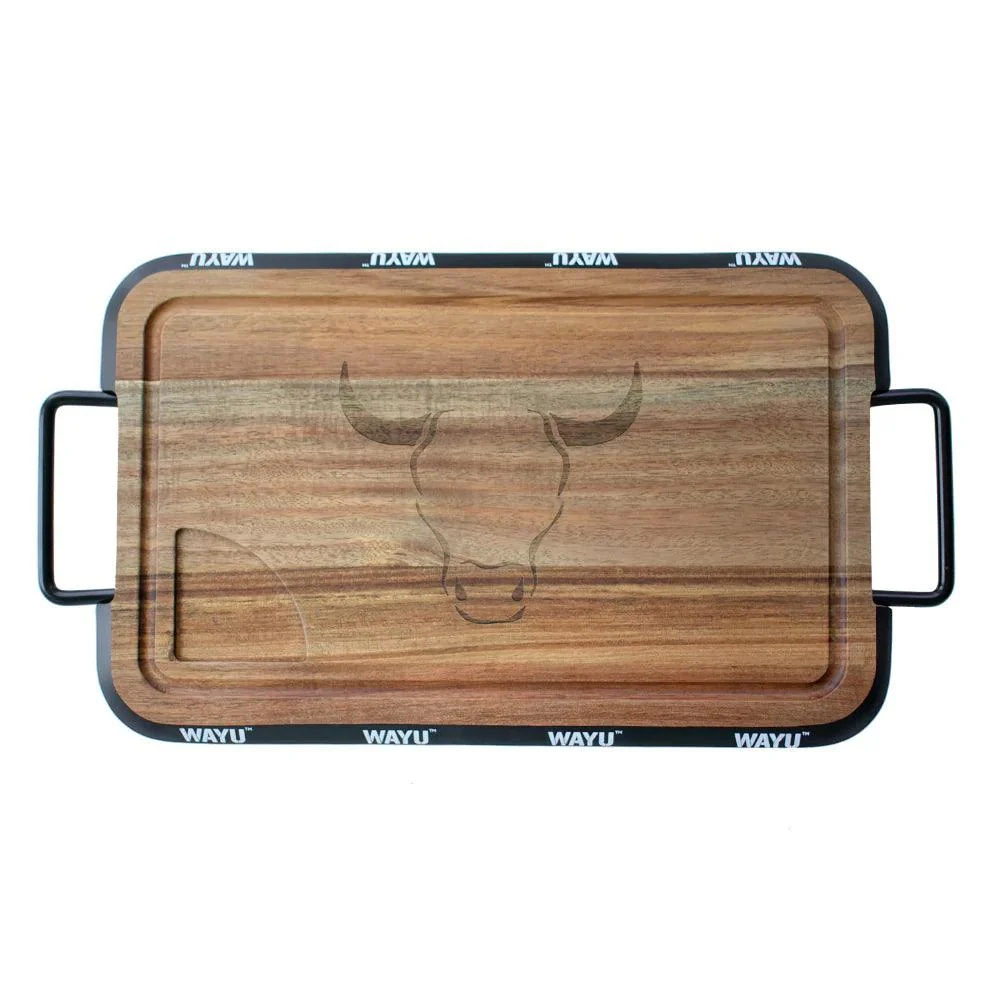 Tabla parrillera de madera Acacia 40 cm con Mango Antideslizante
