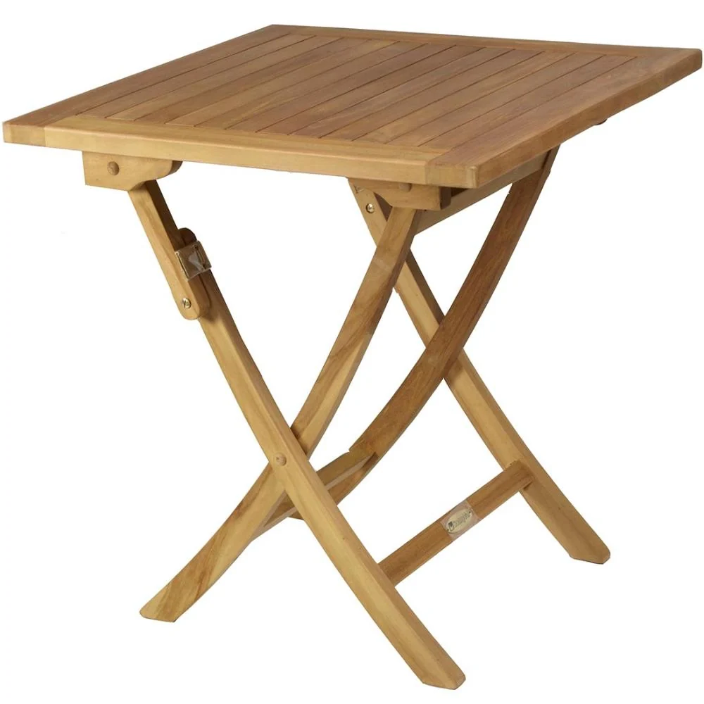 Mesa Teca plegable Naga cuadrada 70x70 cm Fácil Almacenamiento