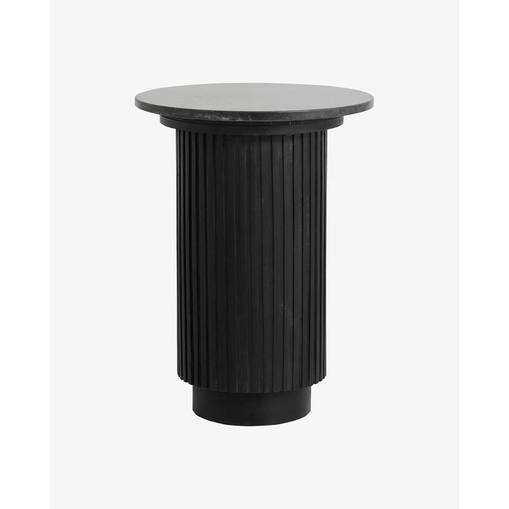 Nordal Mesa auxiliar redonda /S ERIE-Tapa de mármol negro Dimensiones 150x90x75 cm