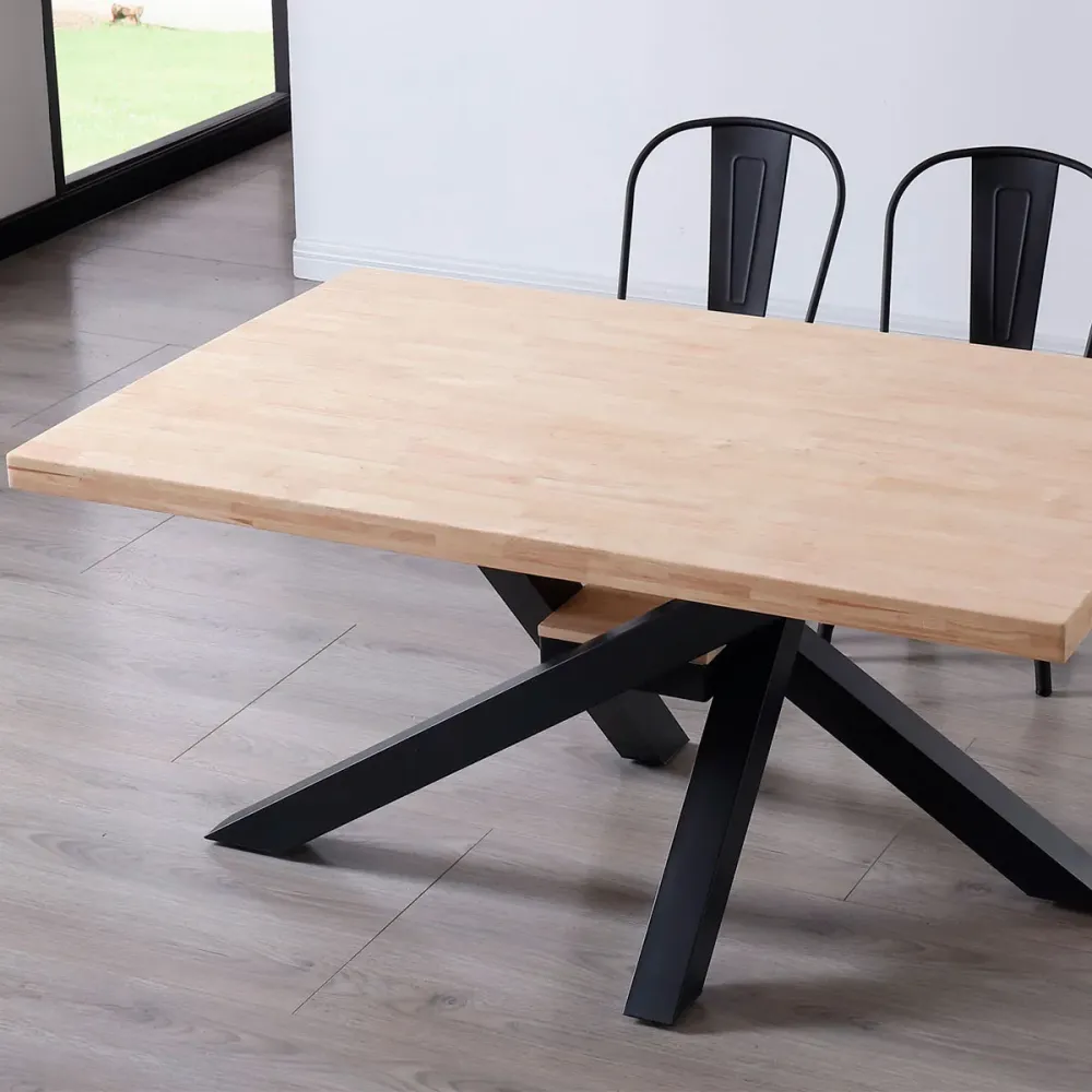 Plegable y Portátil Mesa de comedor Xena patas cruzadas tapa regular 76x160x100 cm