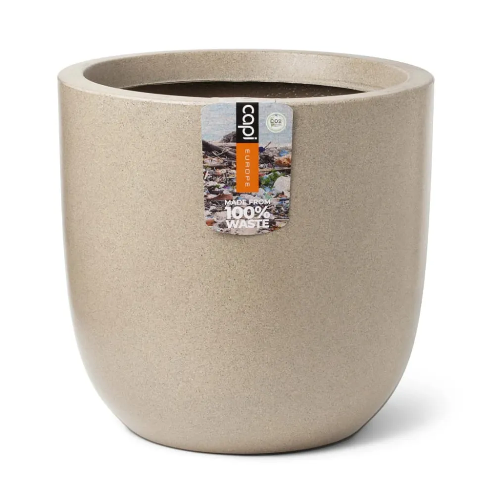 Capi macetero waste fluido beige terrazo 43x41 cm para Jardín y Césped | Envío Rápido