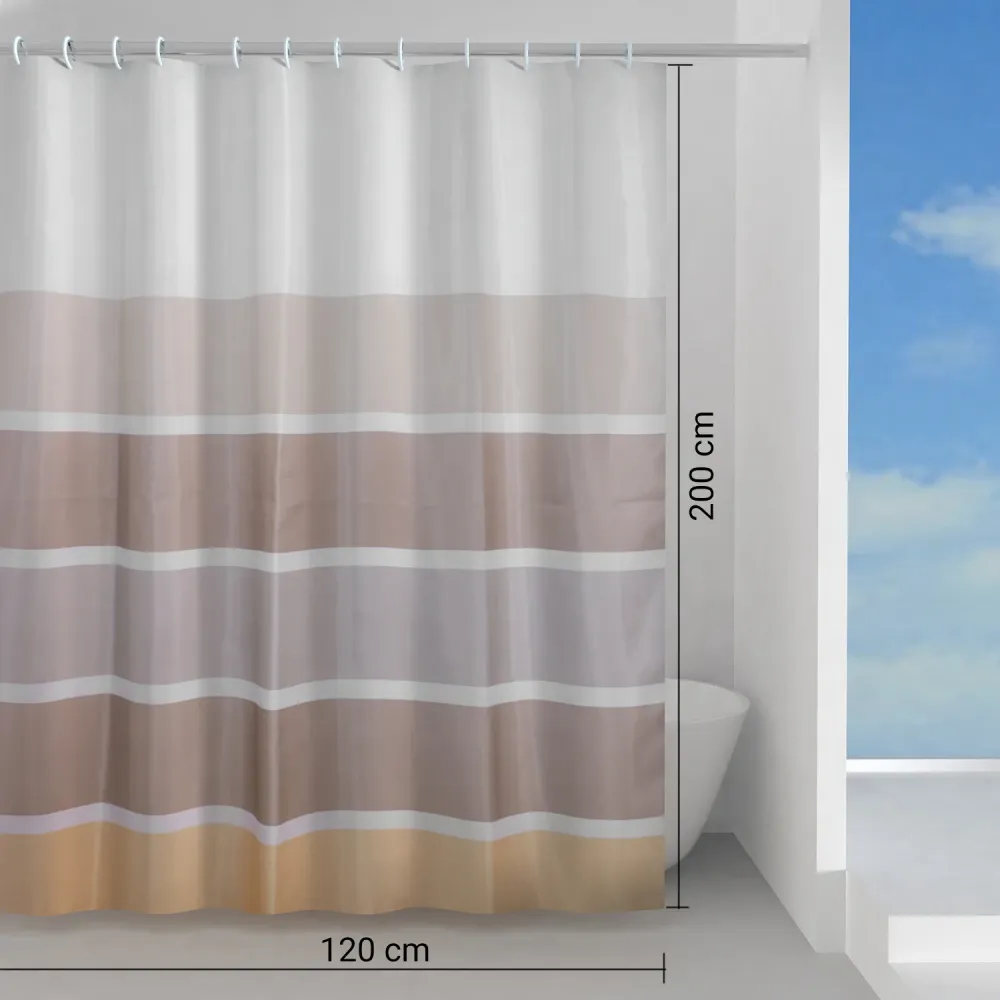 Concentrado de Larga Duración Tenda doccia tessuto 120x200 cm modello Spiaggia di Gedy - Beige/Marrone