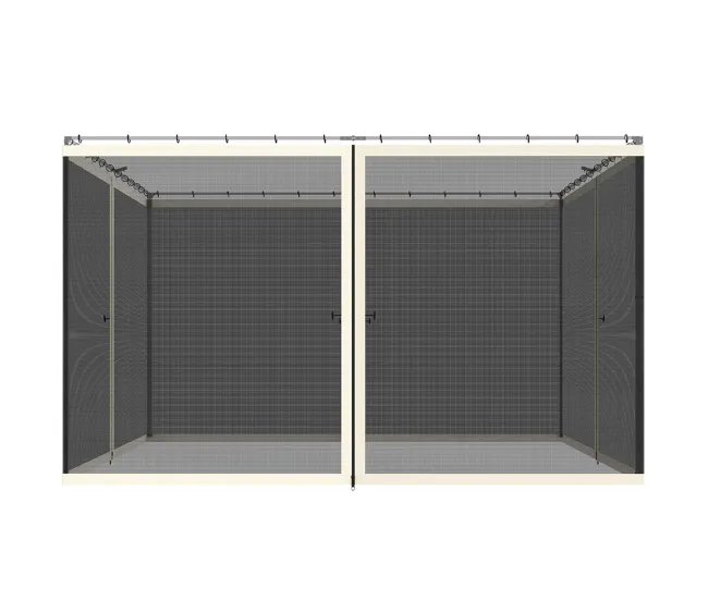 Eliminador de Musgo Outsunny 4 Paneles Laterales 3,4x2 cm para Carpa de Jardín Tela Mosquitera para Cenador Gazebo con Cre...