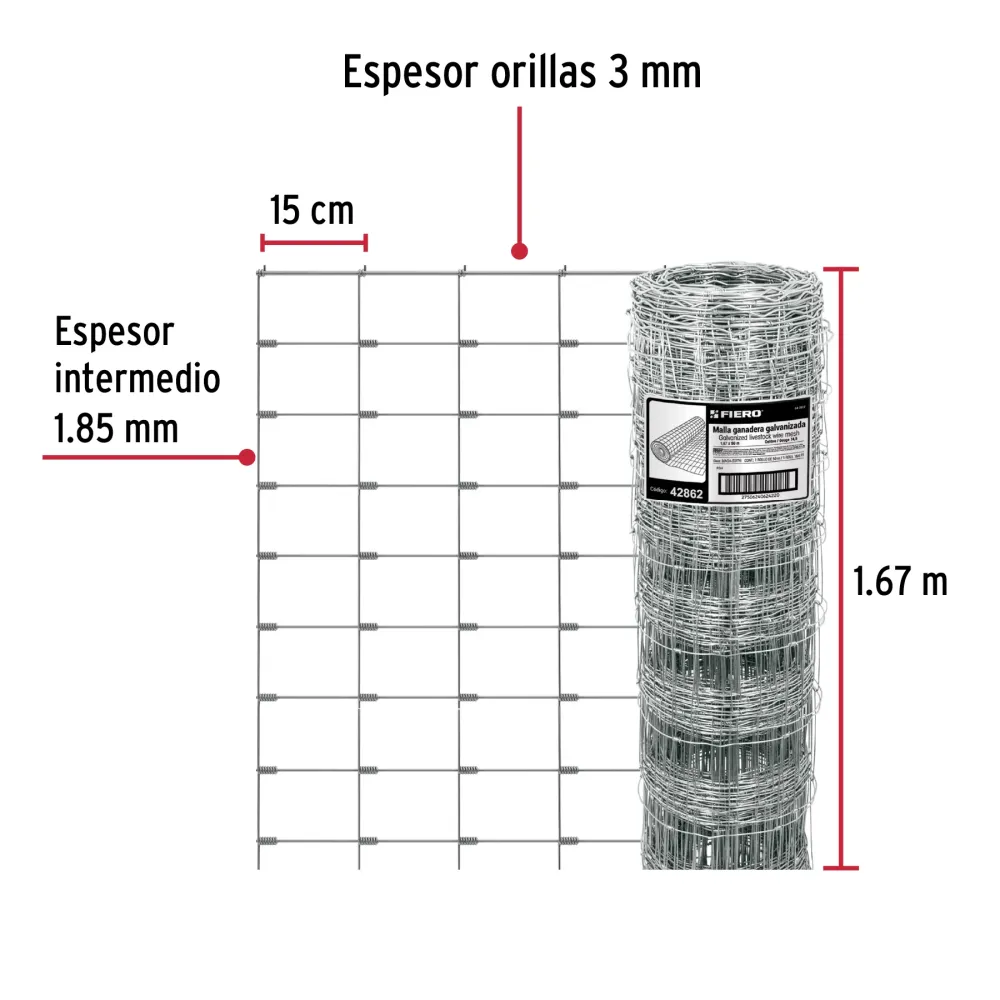 Herbicida Selectivo MALLA GANADERA, 50 X 1.67 M
