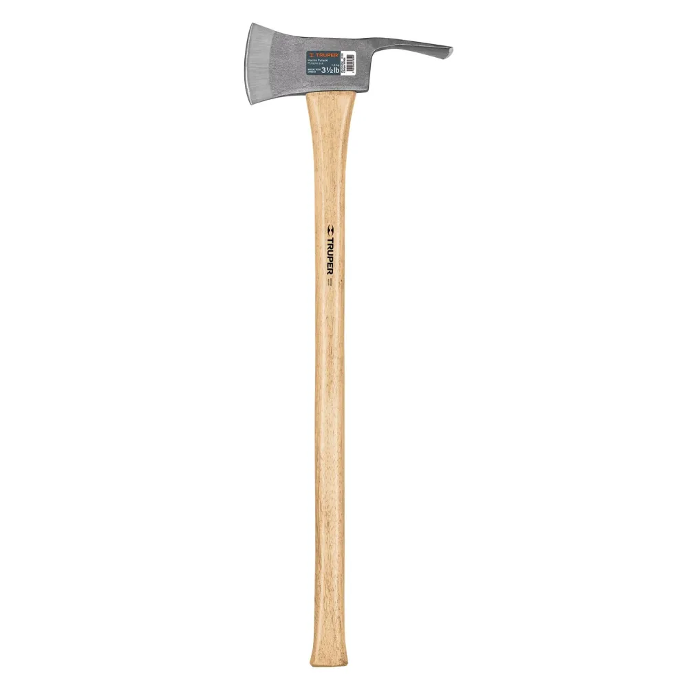 Malla Anti-hierbas Hacha Pulaski, 3-1/2 lb Con Mango De Hickory, 35" Truper