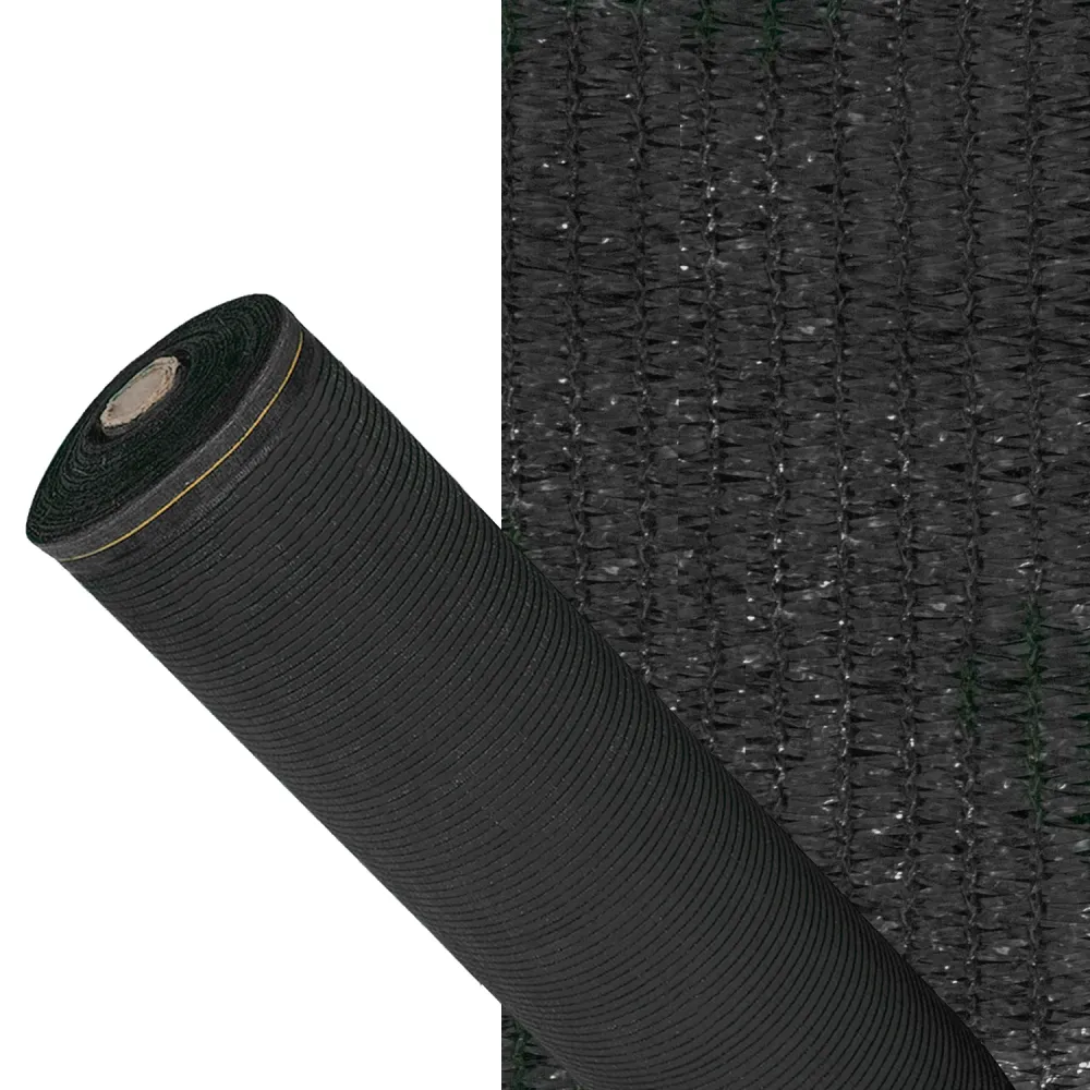 Malla Sombreo 90%, Rollo 2 x 50 metros, Achica Radiación, Protección Jardín y Terraza, Regula Temperatura, Color Negro de...