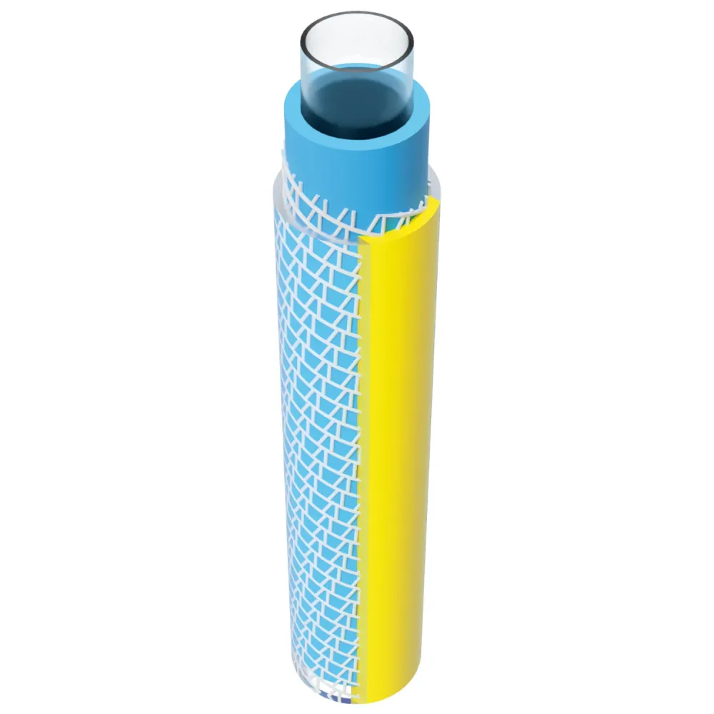 Manguera de agua de 4 capas Anti Twist Manguera de jardín Manguera de riego elástico Tricot Braid resistente los rayos UV...