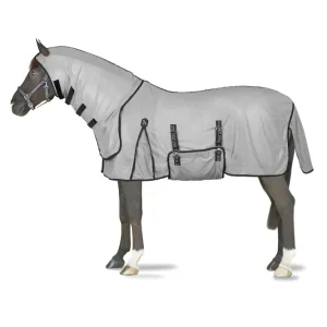 Manta Anti-Moscas con Cubre Cuello y Protección UV Paso Fino Titanio Grey 155 con Boquilla Ajustable