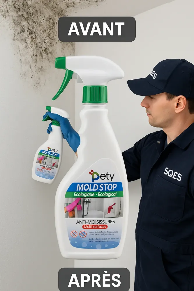 Mold Stop - Spray Anti-Moisissures Multi-Surfaces 500ml Eco-amigable y Biodegradable