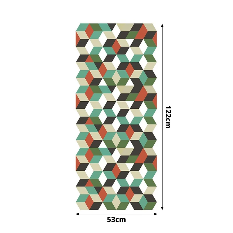 Paneles de papel tapiz 3D Cube Peel, revestimiento de paredes Matrix increíble y vanguardista en verde, 4' x 20,5" Verde