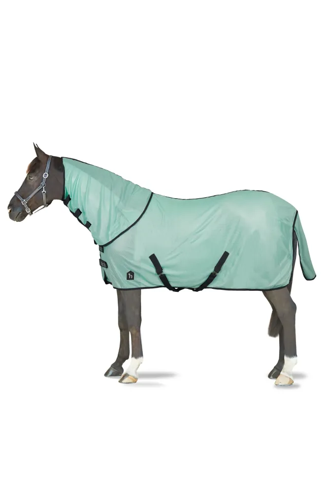 Paso Delicado Manta Anti-Moscas con Cubre Cuello Desmontable y Protección UV Brook Green 155