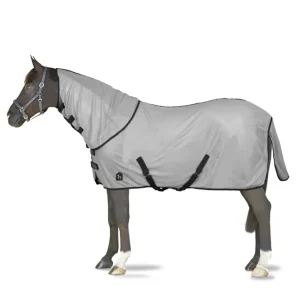 Paso Elegante Manta Anti-Moscas con Cubre Cuello Desmontable y Protección UV Titanium Grey 165