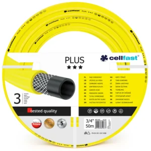 Profesional Certificado Cellfast Manguera Terra Plus, color amarillo, 3/4, 50 m