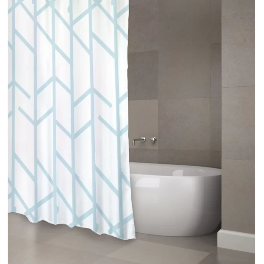 Profesional Certificado Tenda da doccia anti-muffa poliestere 100% blu collezione ARBRE