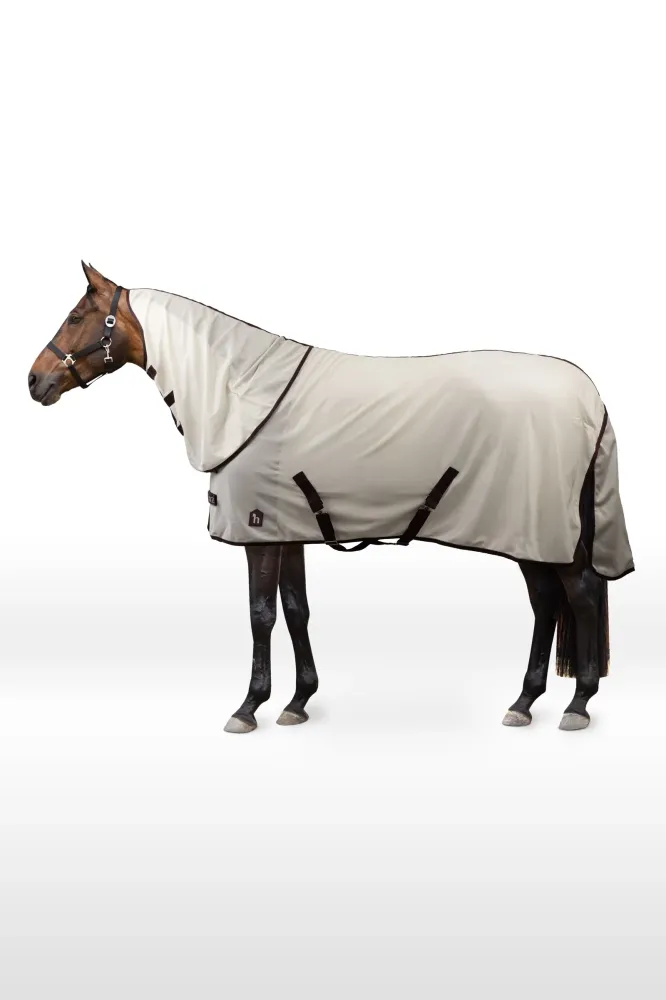 Rastrillo Escarificador Paso Elegante Manta Anti-Moscas con Cubre Cuello Desmontable y Protección UV Windsor wine 125