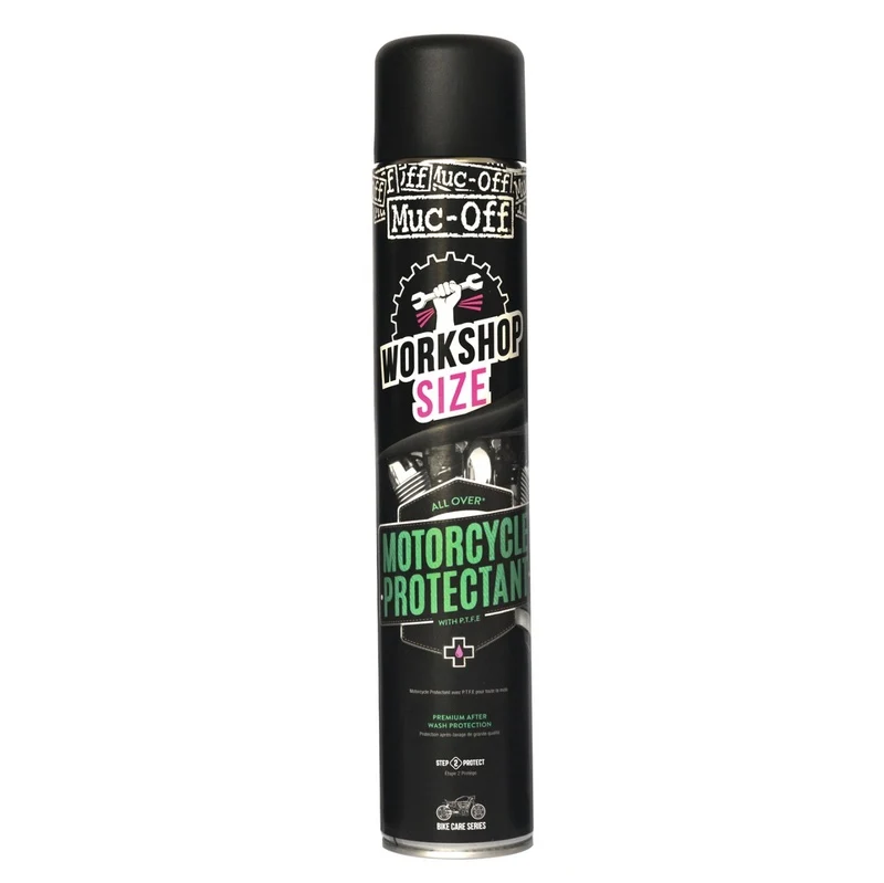 Spray protector con PTFE (teflón) MUC-OFF Motorcycle Protectant para taller, 750 ml con Boquilla Ajustable