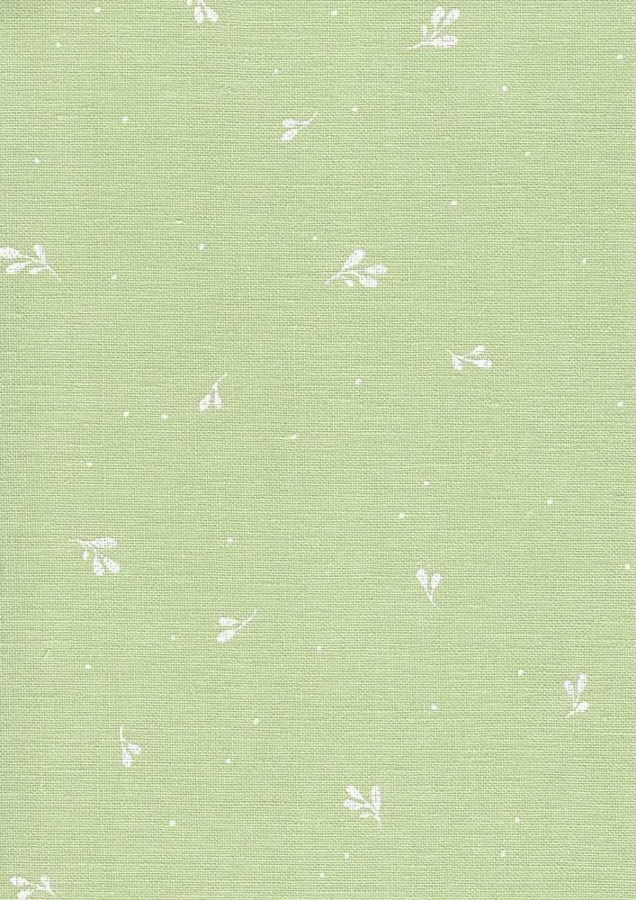 Tela Belfast Lino 32ct Zweigart – Color 6369 "Leaves" (Hoja Verde con Motas y Ramitas Blancas)