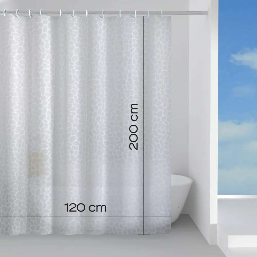 Tenda doccia Peva 120x200 cm modello Jungle di Gedy - Bianco Efecto Residual de 6 Meses