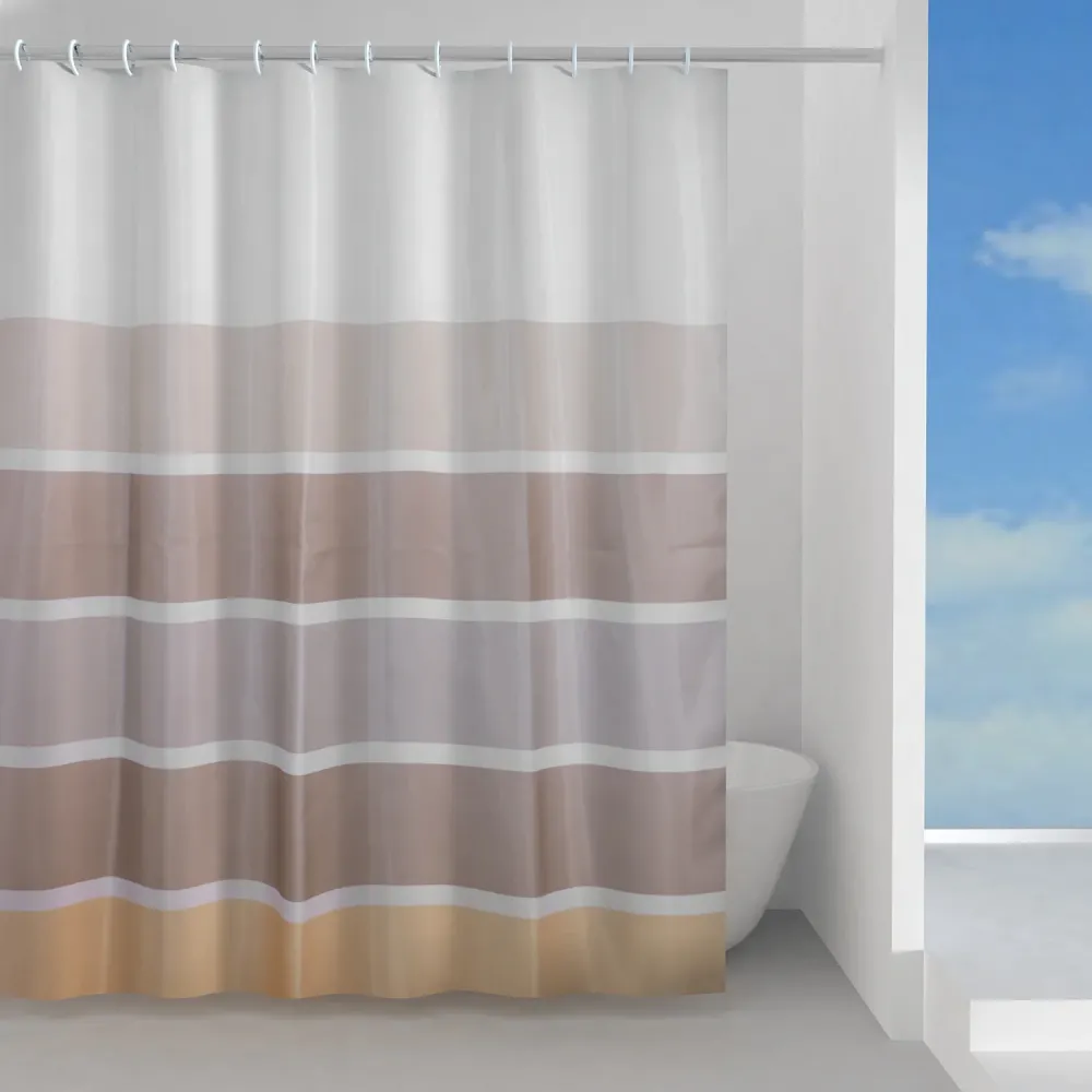 Tenda doccia tessuto 120x200 cm modello Spiaggia di Gedy - Beige/Marrone