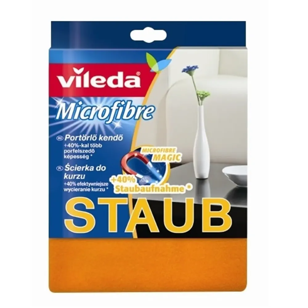 Vileda 168863 Vileda Staub Microfibra Tela Desempolvando Un 40% Más De Limpieza Efectiva De Apto para todos