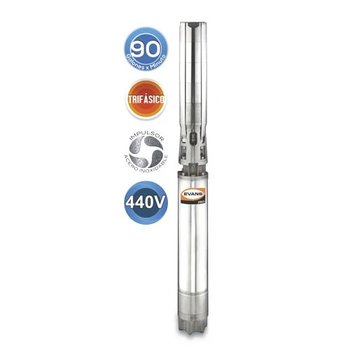 Alta Presión EQUIPO DE RIEGO SUMERGIBLE TRIFÁSICO INOX 90GPM 10.0HP 440V - SD690ME1000HI