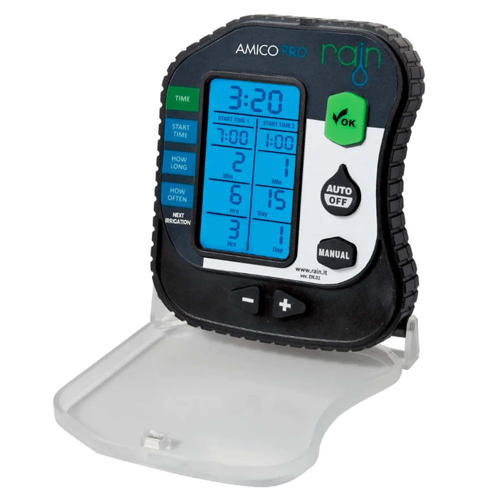 Aspersor Oscilante Programador De Riego Pilas Rain Amico Pro - 1 Zona