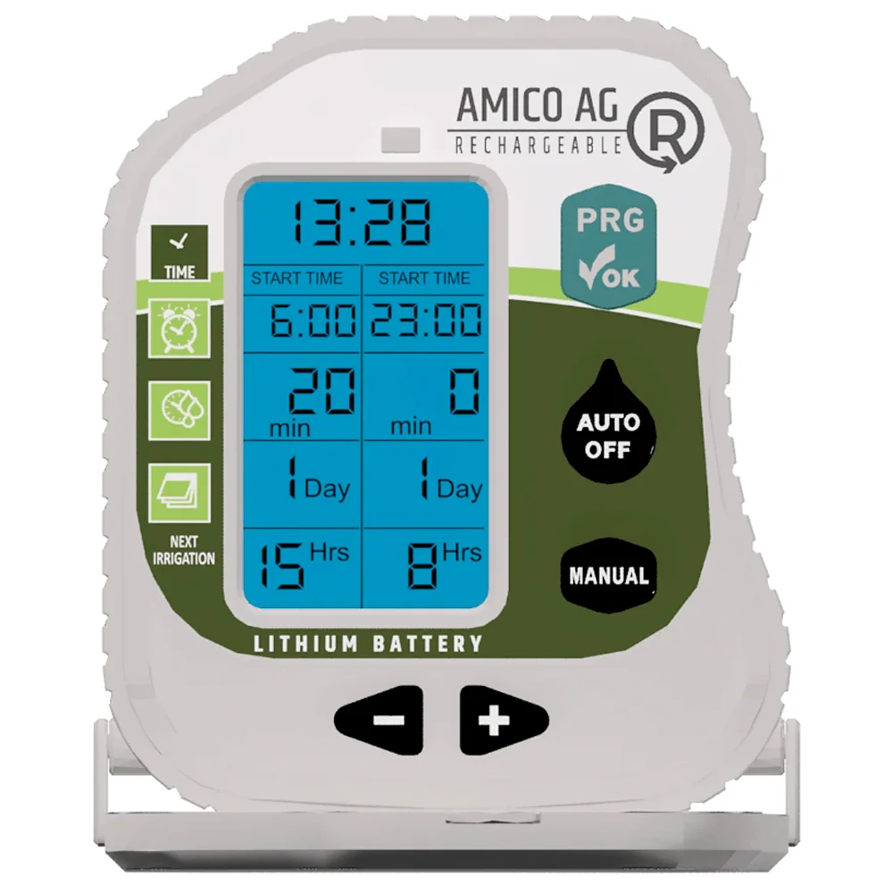 Programador De Riego Pilas Rain Amico Ag R. Adecuado Para Pequeños Huertos E Invernaderos - 1 Zona con 3 ños de Garantí