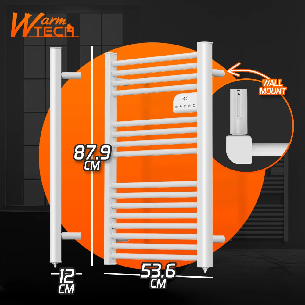 Estación Meteorológica Digital Sèche-serviettes 500W - blanc - thermostat LCD, 4 modes