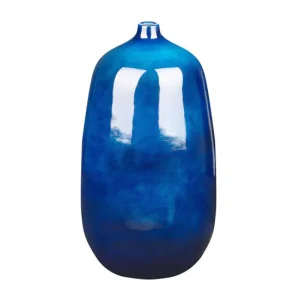 Florero de terracota azul turbio 45 cm VITORIA